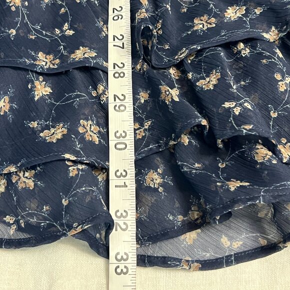 Abercrombie & Fitch Women's A-Line Mini Dress Navy Floral Sleeveless Size MP - Picture 9 of 10